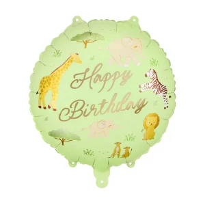 Happy Birthday Safari Folieballong 35 cm