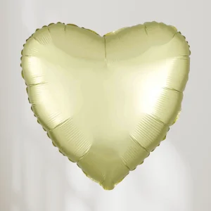 Hjerte Pastell Gul Satin Luxe
